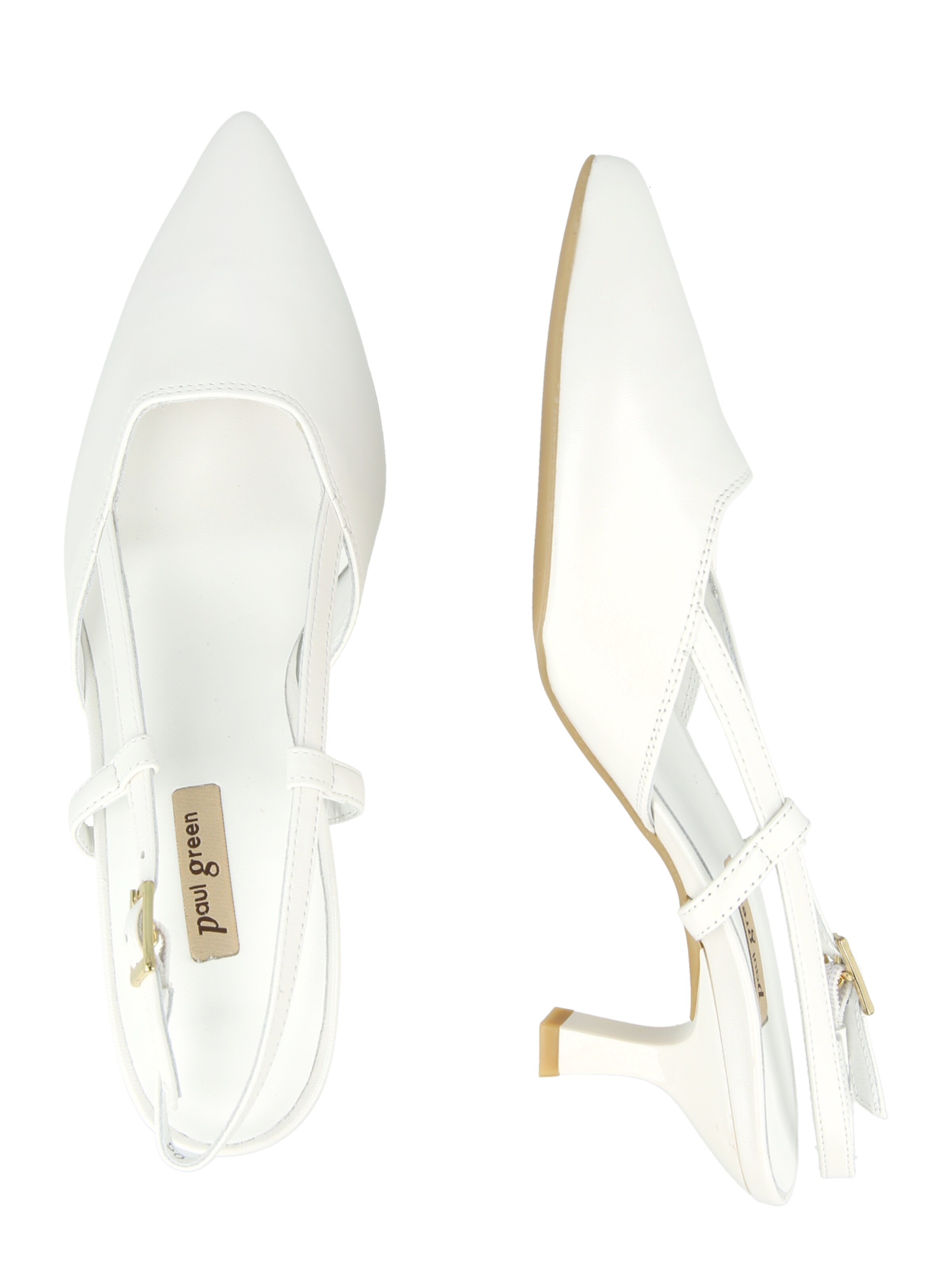 Paul Green Slingback Pumps in White