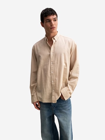 Giesto Comfort fit Overhemd in Beige: voorkant