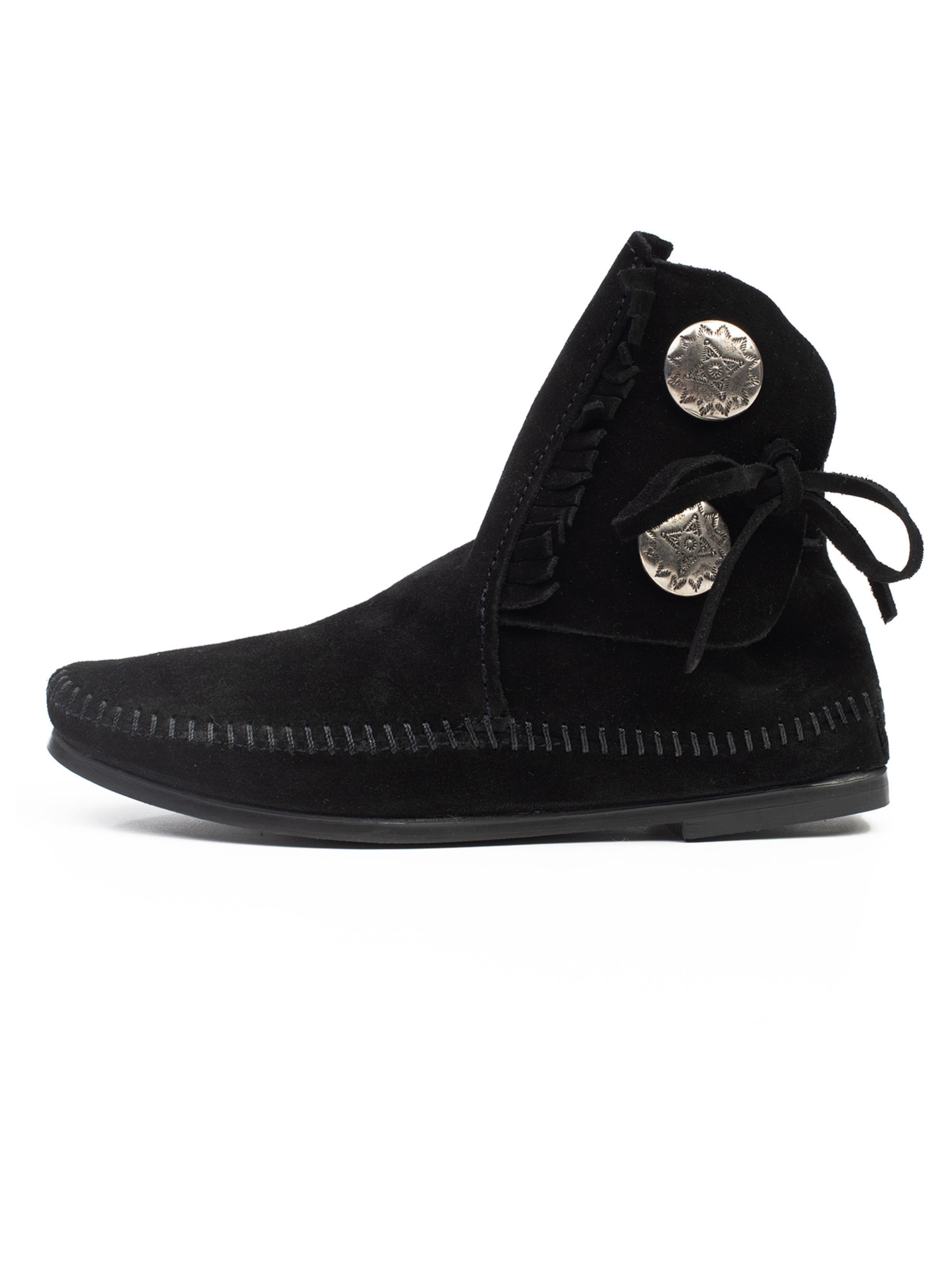 Minnetonka Ankle boots 'Two Button' σε μαύρο: μπροστά