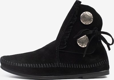 Minnetonka Ankle boots 'Two Button' σε μαύρο / ασημί, Άποψη προϊόντος