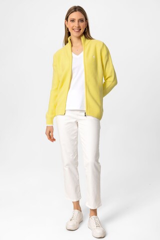 DENIM CULTURE Knit Cardigan in Yellow