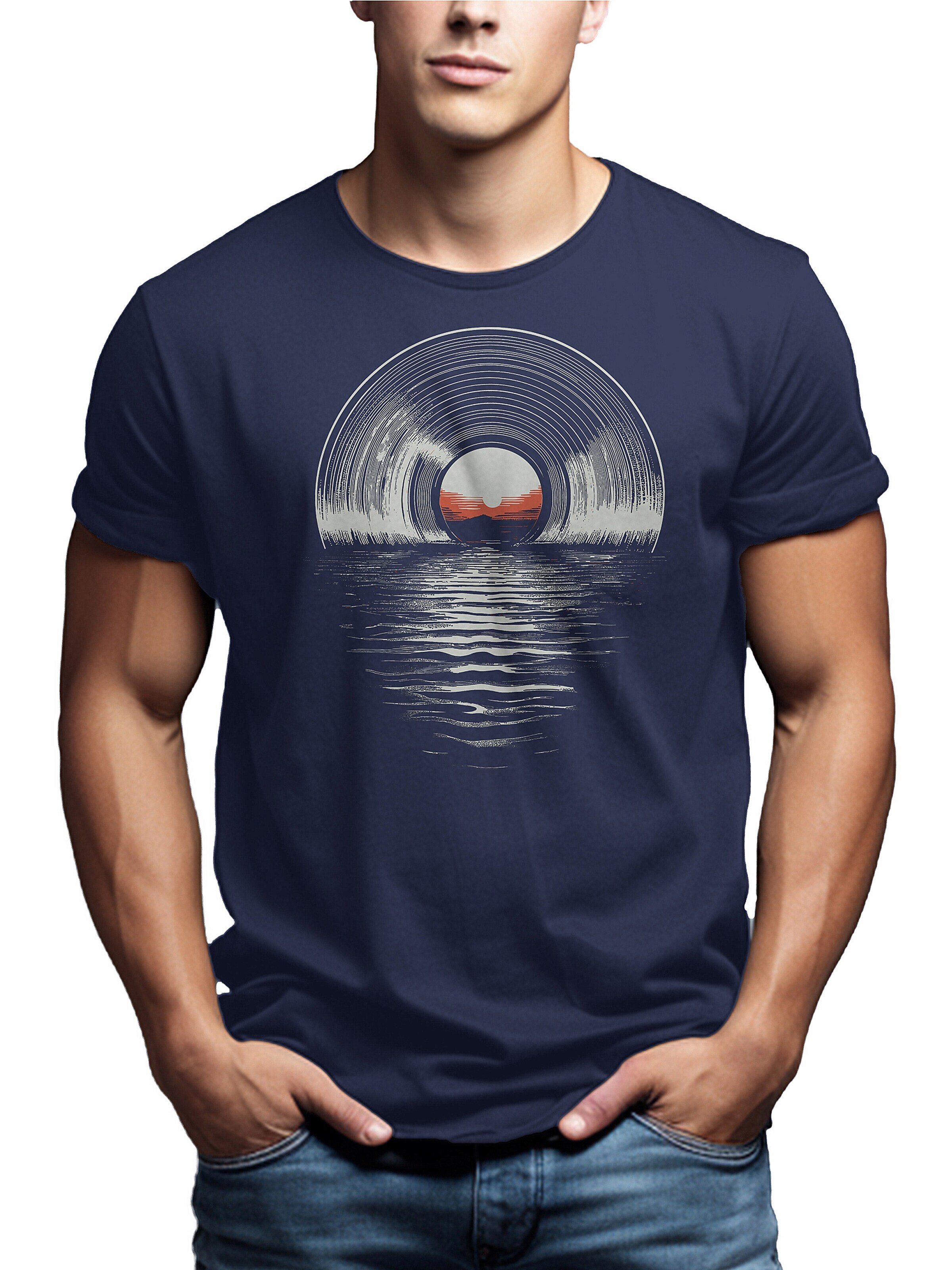 MAKAYA Shirt 'Sea Record' in Blue
