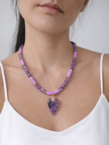 Secret Stones Necklace 'Purple Love' in Purple