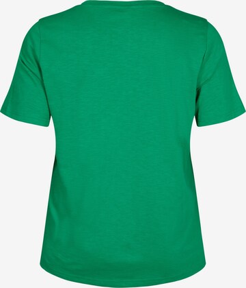 Zizzi Shirt 'Brea' in Groen