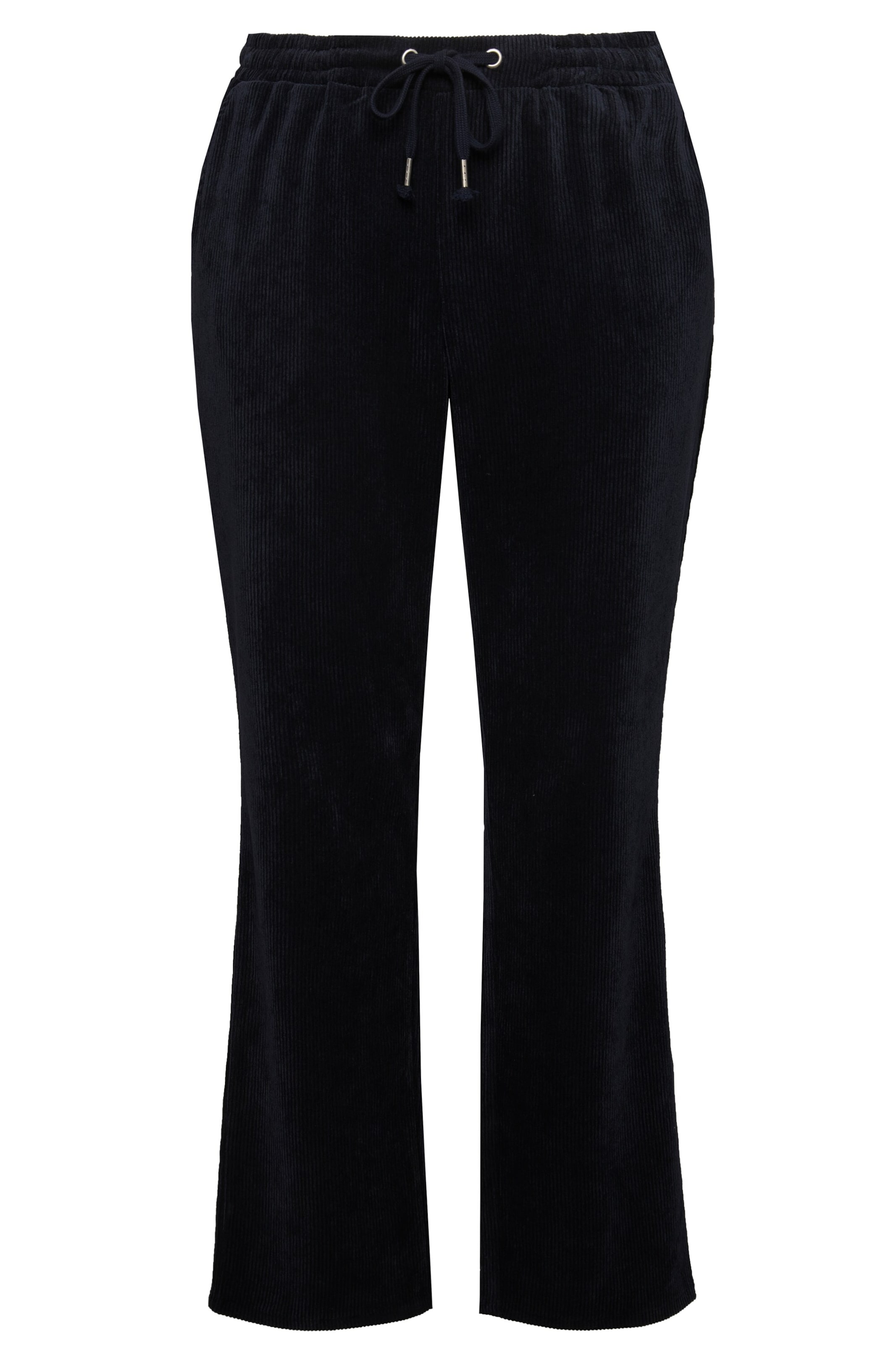 Ulla Popken Wide leg Broek in Blauw: voorkant