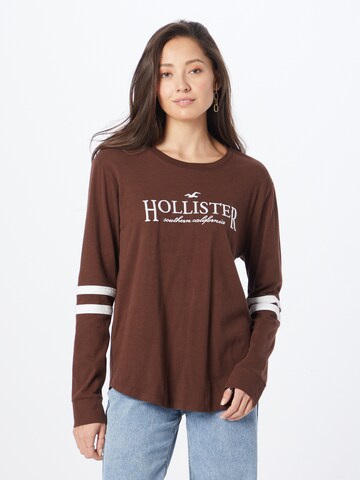 HOLLISTER Shirt in Bruin: voorkant