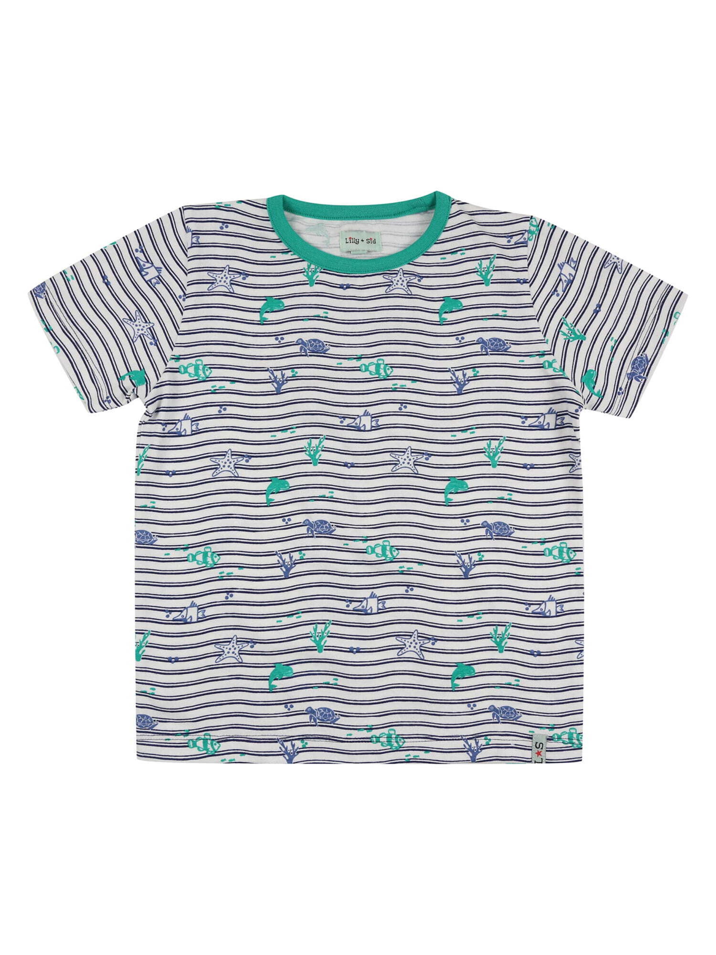 Lilly and Sid T-Shirt 'Meerestiere' in Grau: Vorderseite