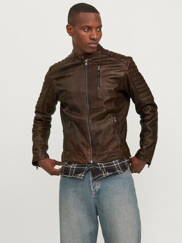 JACK & JONES Демисезонная куртка 'Richard' в Коричневый: спереди