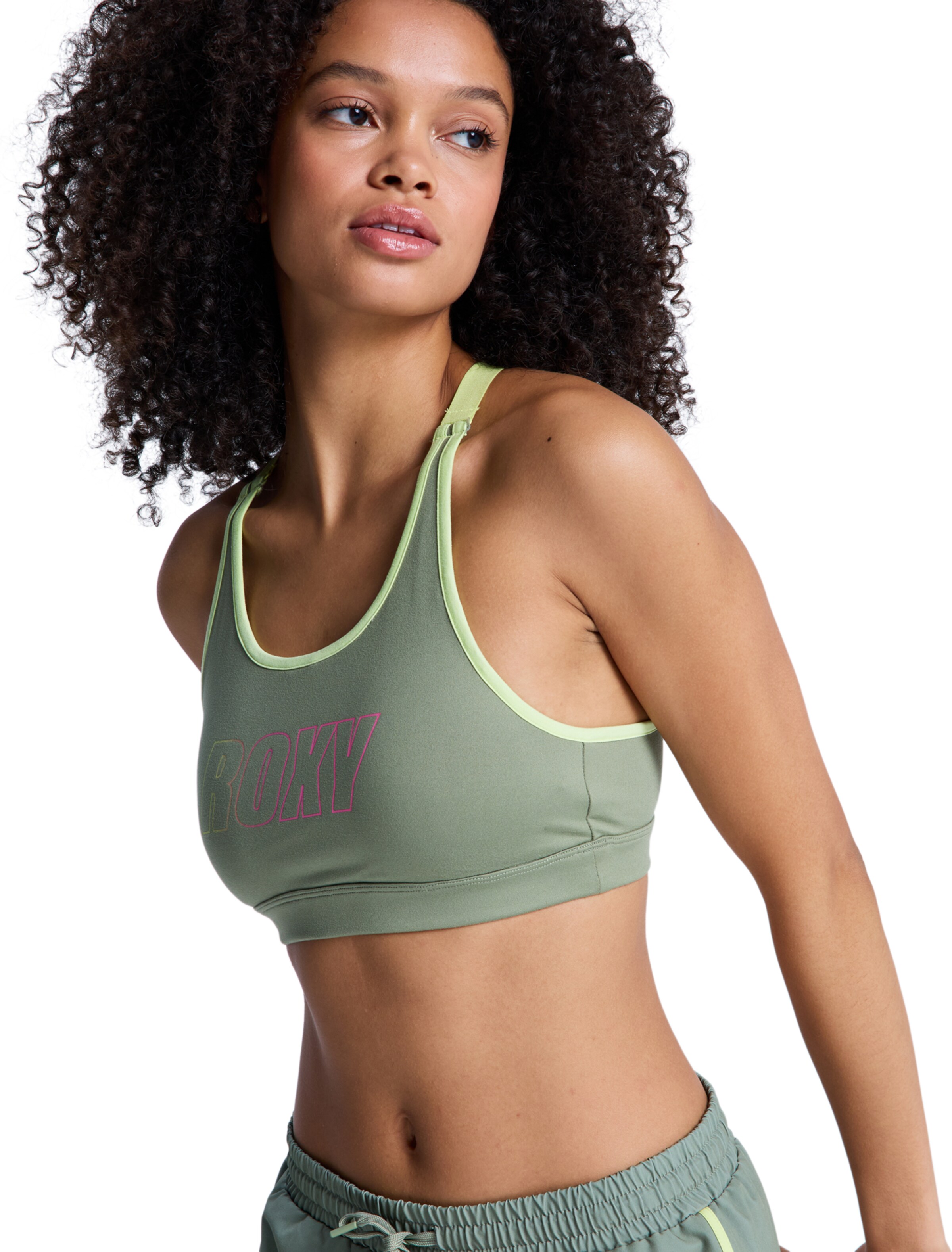 ROXY Bralette Sports Bra 'Everyday Flow' in Green