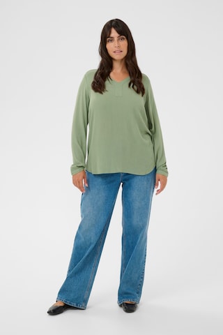 KAFFE CURVE Blouse 'KCAmi' in Green