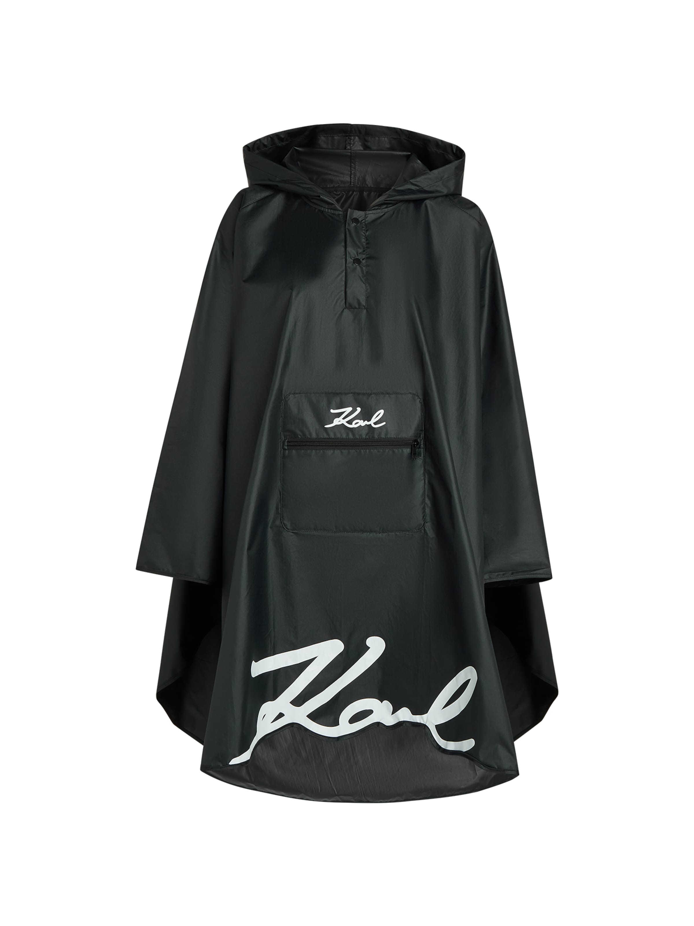 Karl Lagerfeld Dežnik ' K/Signature Regenponcho ' | črna barva: sprednja stran