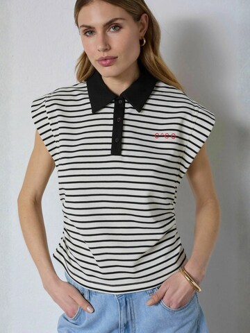 co'couture - Top ' NormaCC ' en negro: frente