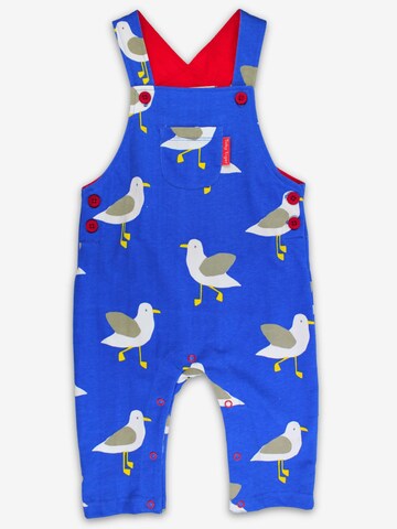 Toby Tiger Regular Latzhose 'Bio-Baumwoll Kinder Latzhose mit Möwentanz-Druck'‌‌‌‌‌ in Blau: Vorderseite