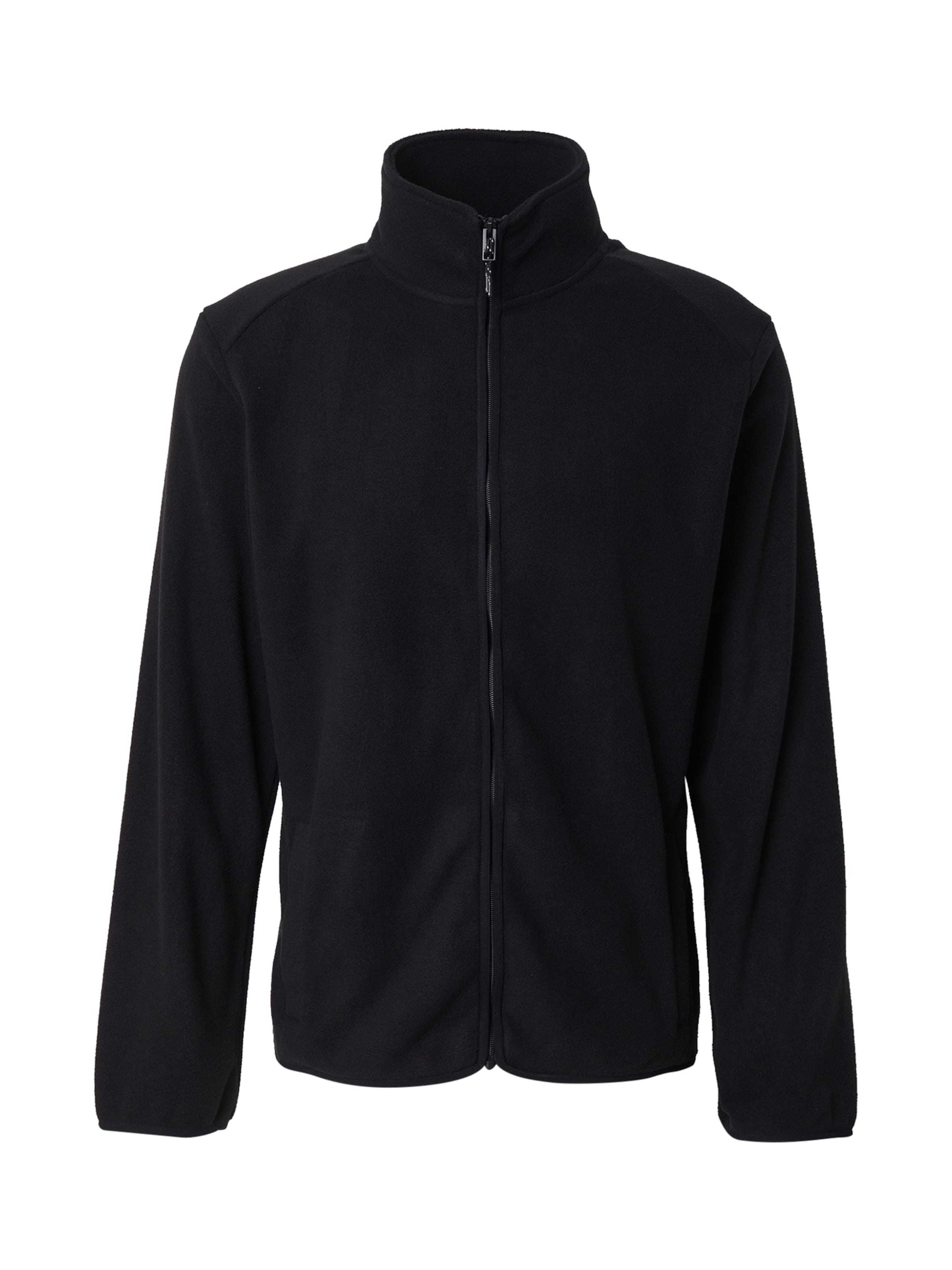 Veste en polaire 'JREBLAKE' JJ Rebel en noir : devant