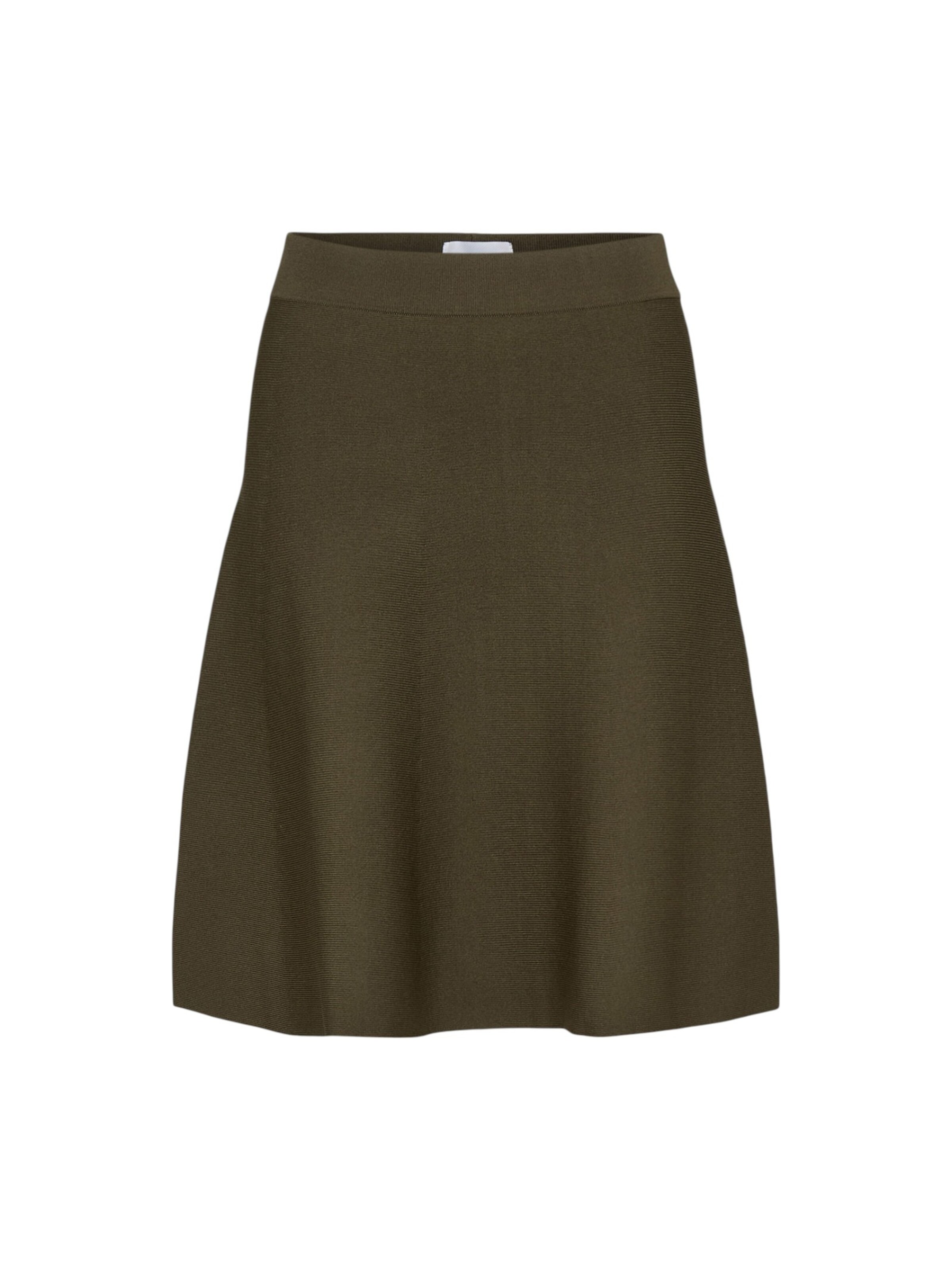 NÜMPH mittellanger A-Linien-Rock 'NULILLYPILLY SKIRT' in Grau: Vorderseite