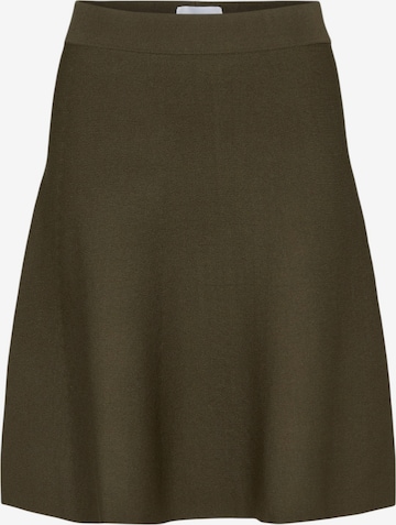 NÜMPH mittellanger A-Linien-Rock 'NULILLYPILLY SKIRT' in Grau: Vorderseite