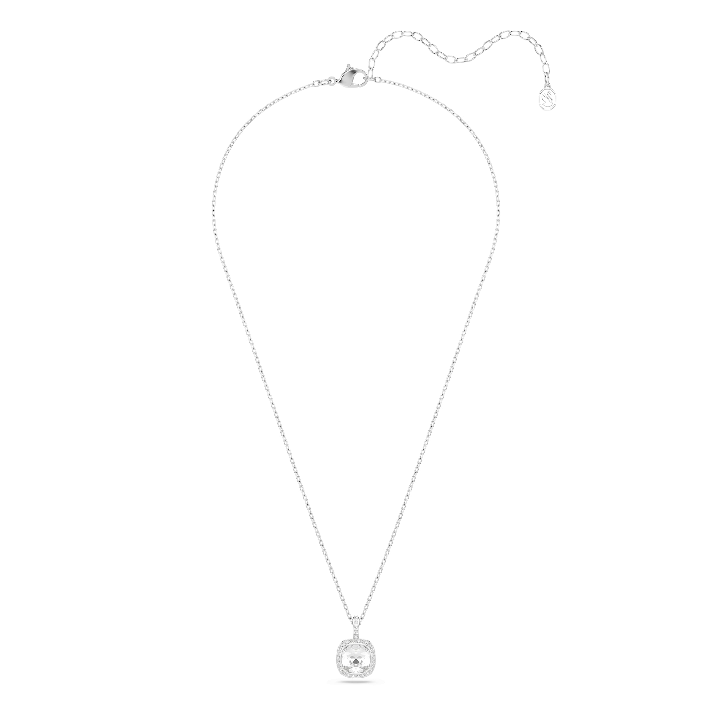 Chaîne 'UNA' Swarovski en argent : devant