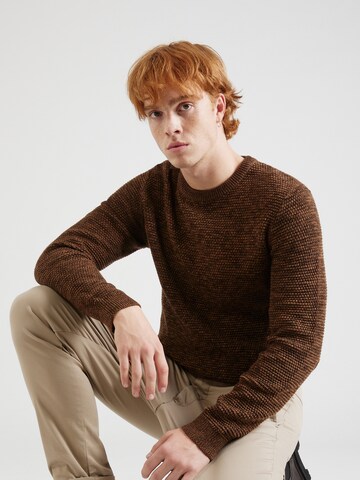 SELECTED HOMME Sweater 'Vince' in Brown: front