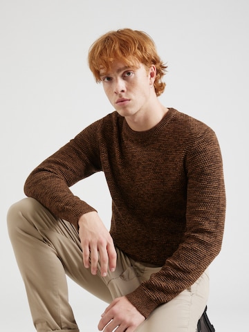 SELECTED HOMME Sweater 'Vince' in Brown: front