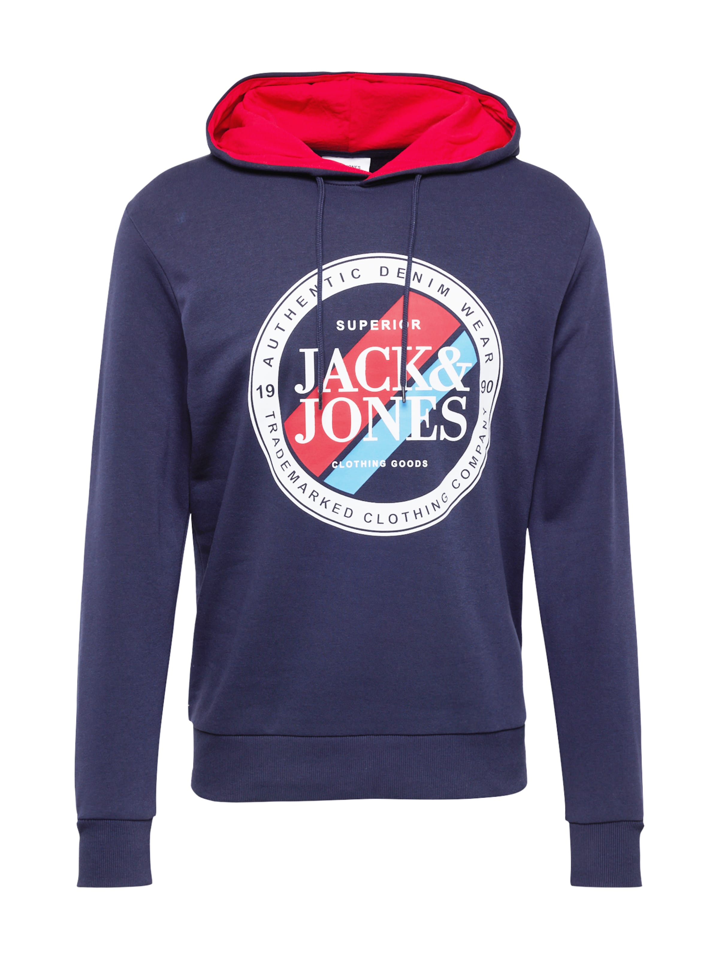 Sweat-shirt 'JJLoof' JACK & JONES en bleu : devant