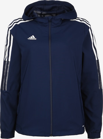 ADIDAS SPORTSWEAR Athletic Jacket 'Tiro 21' in Blue: front