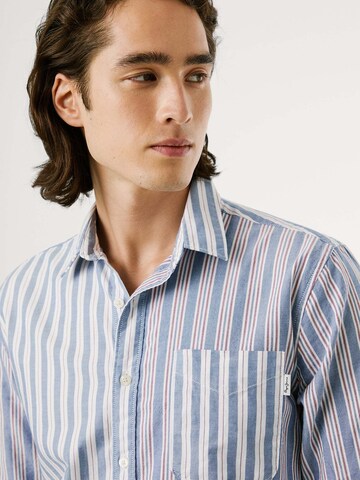 Pepe Jeans Regular fit Button Up Shirt 'Cleveland' in Blue