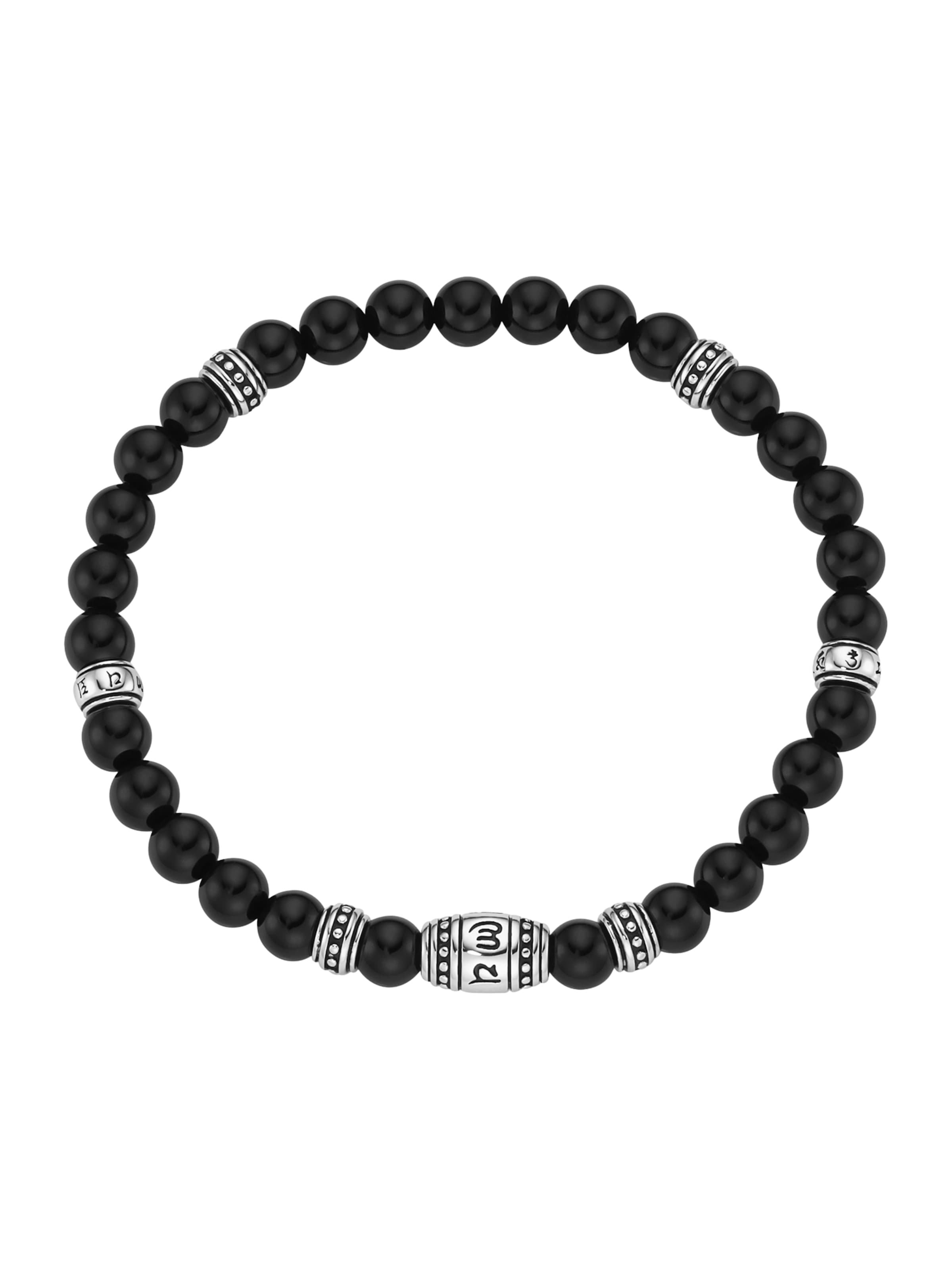 Giorgio Martello Milano Armband in Zwart: voorkant