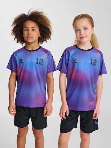 T-Shirt fonctionnel 'Shimmer' Hummel en bleu : devant