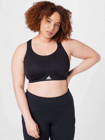 ADIDAS SPORTSWEAR Bralette Sports Bra 'Tlrd Impact High-Support ' in Black: front