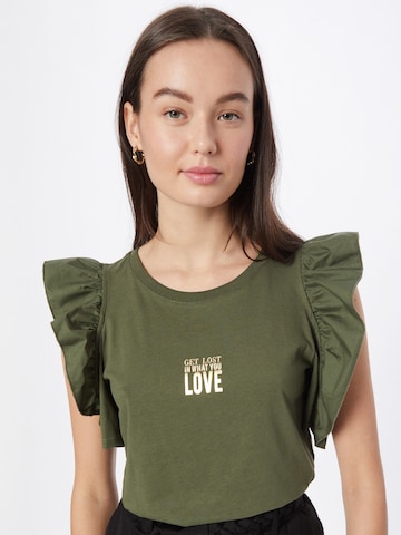River Island Shirt 'LOVE' in Green