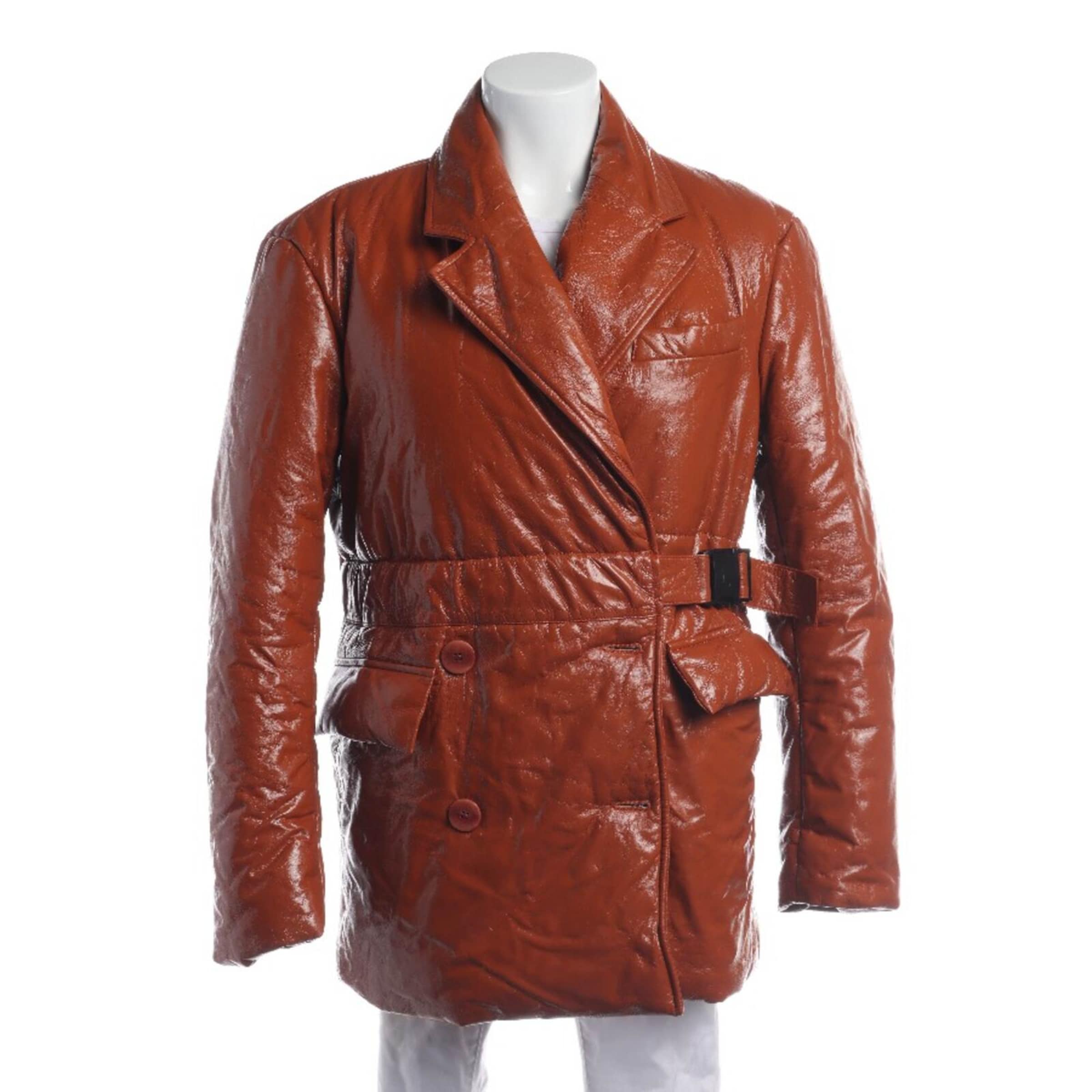 Rotate Birger Christensen Lederjacke / Ledermantel XS in Braun: Vorderseite