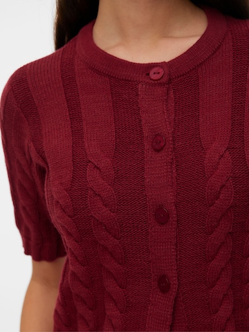 VERO MODA Gebreid vest 'VMOriane' in Rood