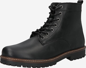 BURTON MENSWEAR LONDON Veterboots 'Borg' in Zwart: voorkant