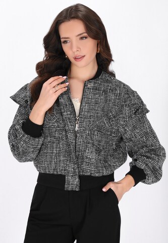 Veste mi-saison 'Festive' faina en noir : devant