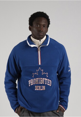 Pull-over Prohibited en bleu : devant