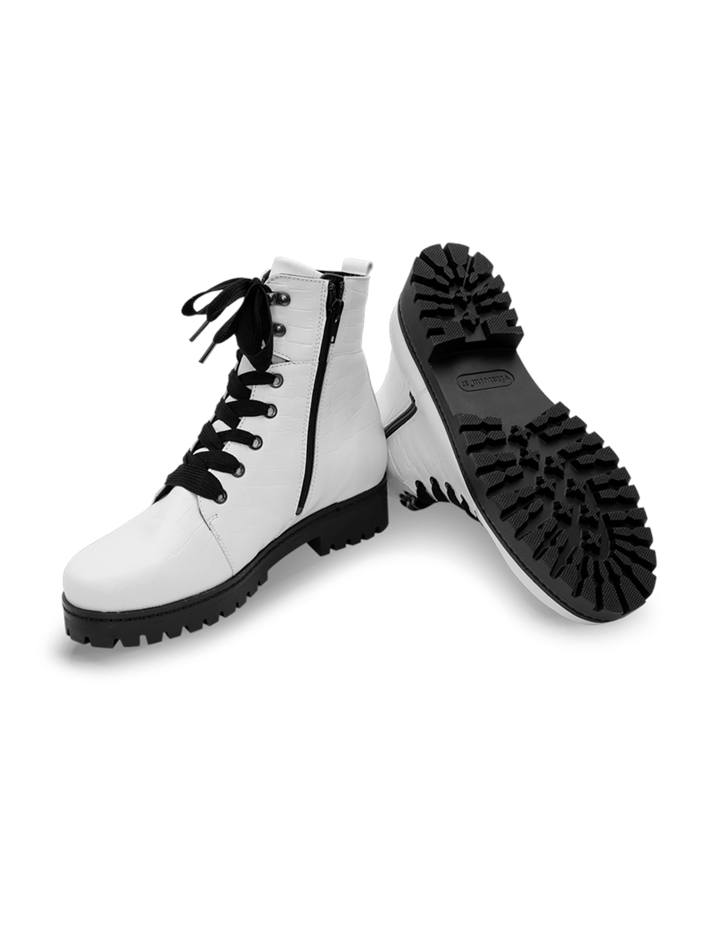VITAFORM Schnürstiefelette in Weiß