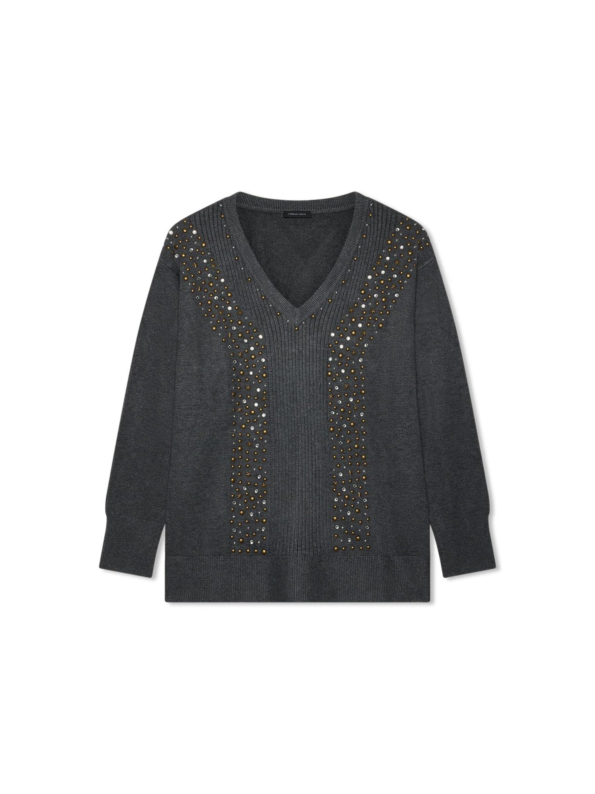 Pull-over Fiorella Rubino en gris : devant