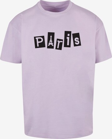 Merchcode Shirt 'Paris' in Lila: predná strana