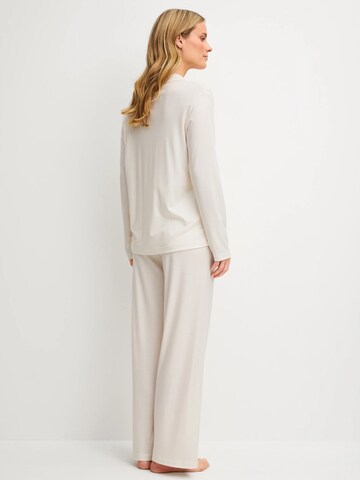 CALIDA Pyjama 'Striped Dreams'‌‌‌‌‌‌‌‌ in Beige
