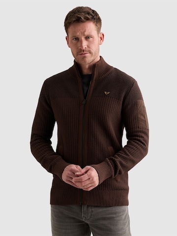 Giacchetta 'Cardigan with zipper closure and flight pocket' di PME Legend in marrone