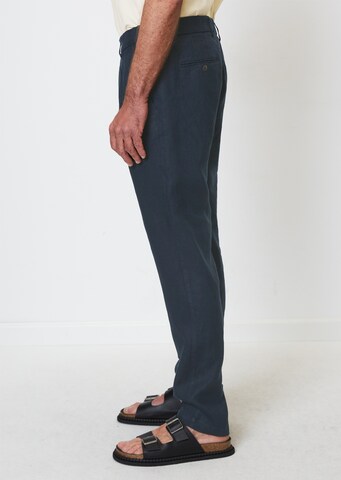 Marc O'Polo Regular Pleat-Front Pants 'Osby' in Blue