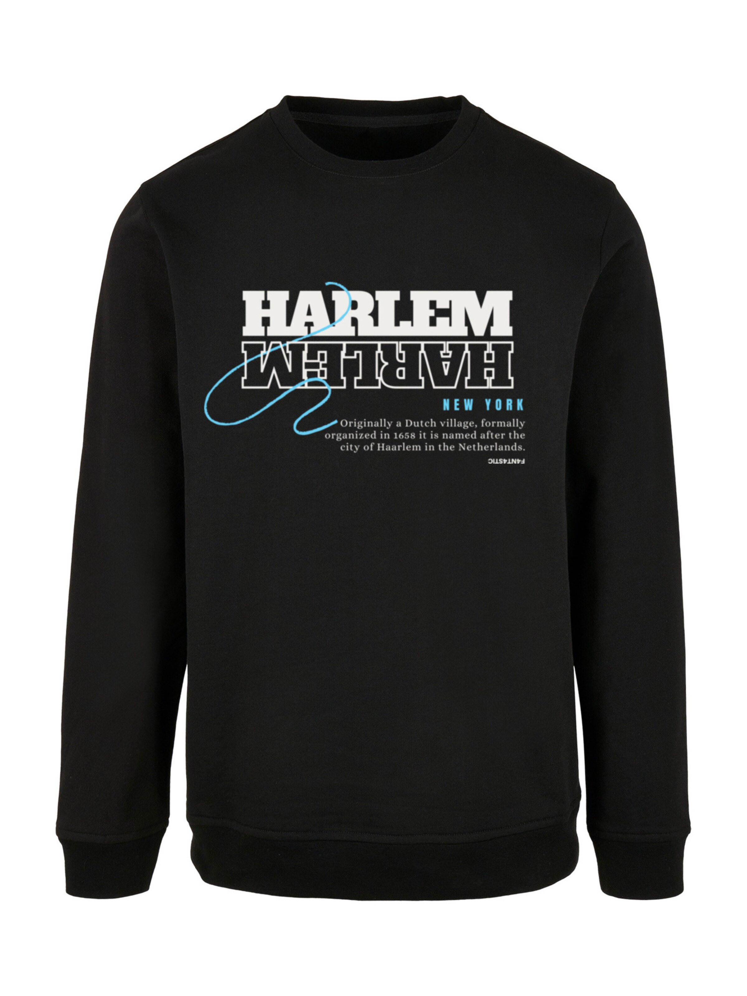 F4NT4STIC Sweatshirt 'Harlem' in Zwart: voorkant
