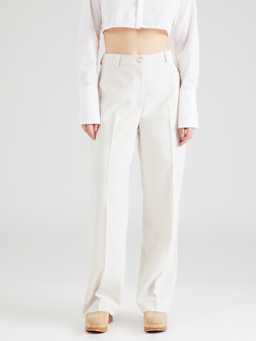 Loosefit Pantalon à plis 'Ginette' Peppercorn en blanc : devant