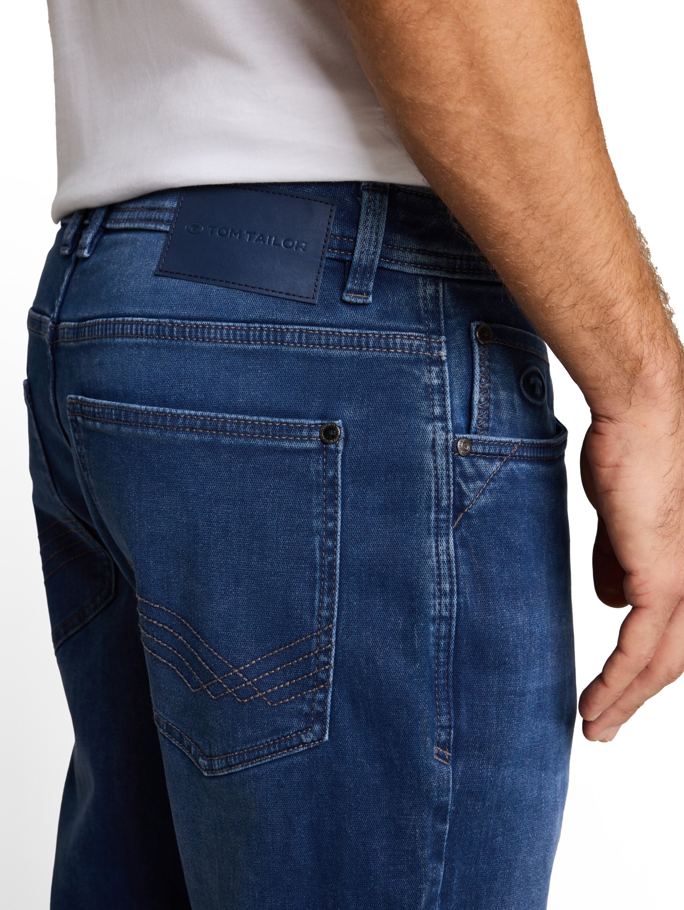 Slimfit Jeans 'CURT' de la TOM TAILOR pe albastru