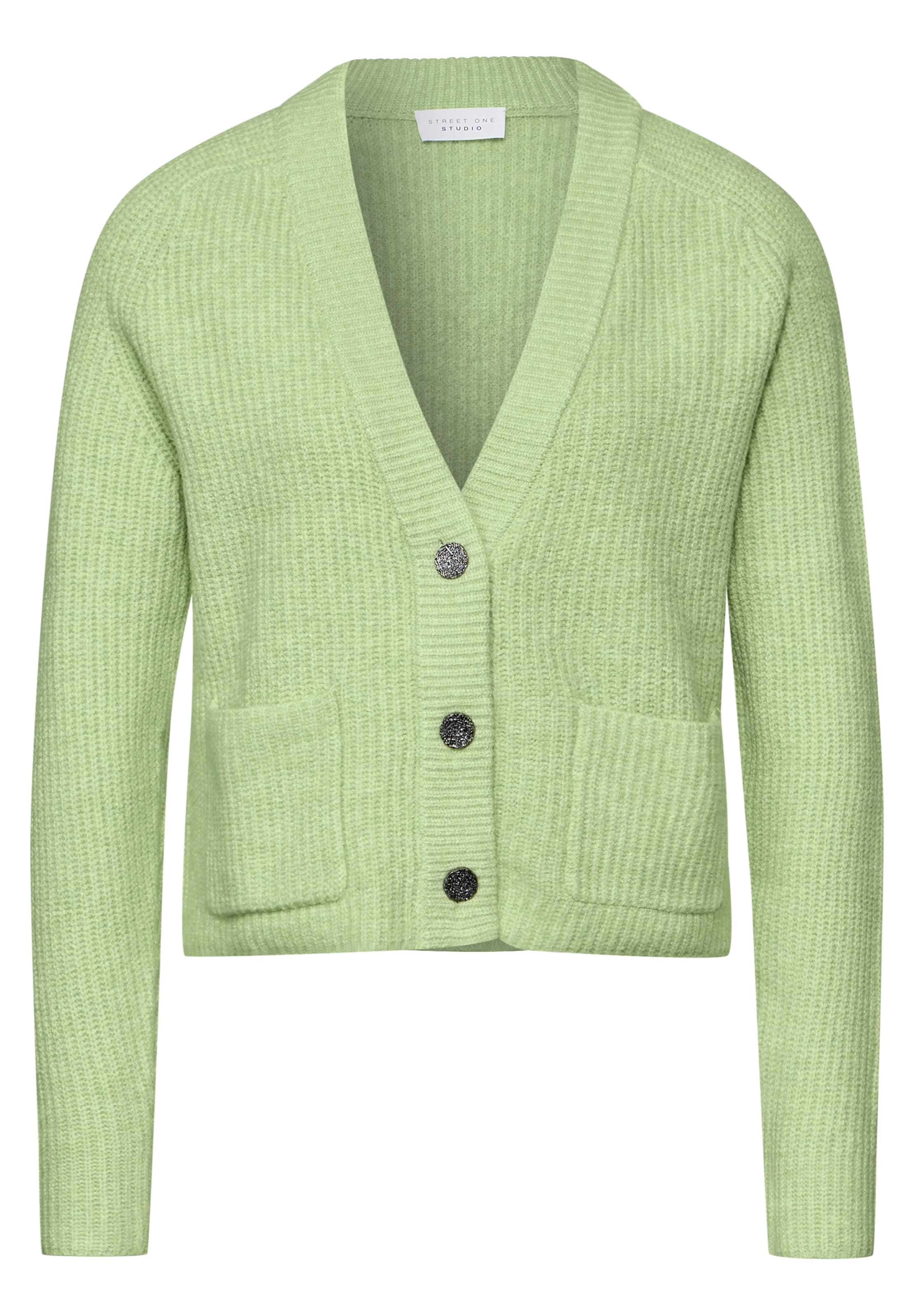 Street One Studio Strickjacke in Grün: Vorderseite
