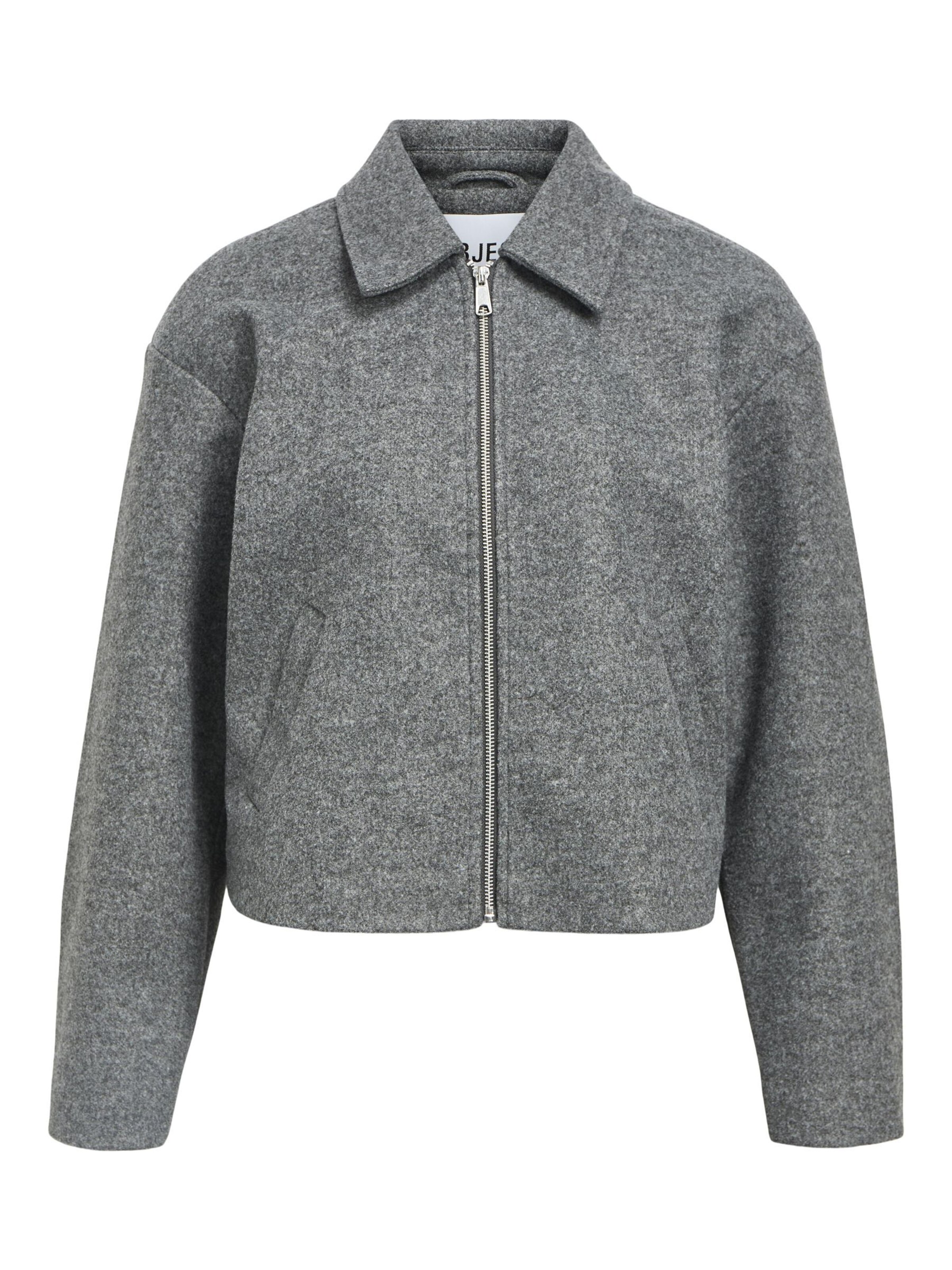 OBJECT Tussenjas 'OBJPolly' in Grijs: voorkant