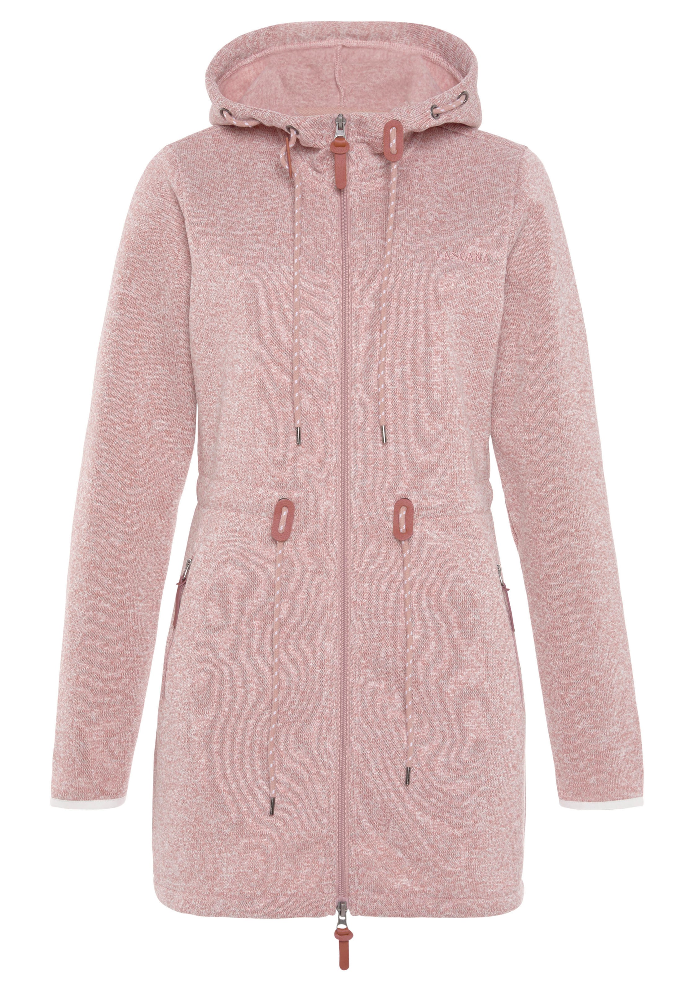 LASCANA Fleece Jacket in Pink: front