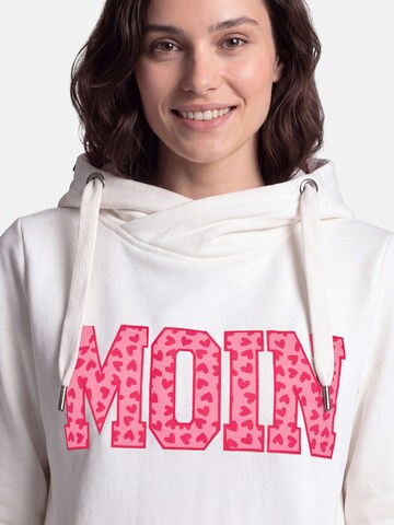 salzhaut Sweatshirt 'SÜNN - MOIN' in Wit: voorkant