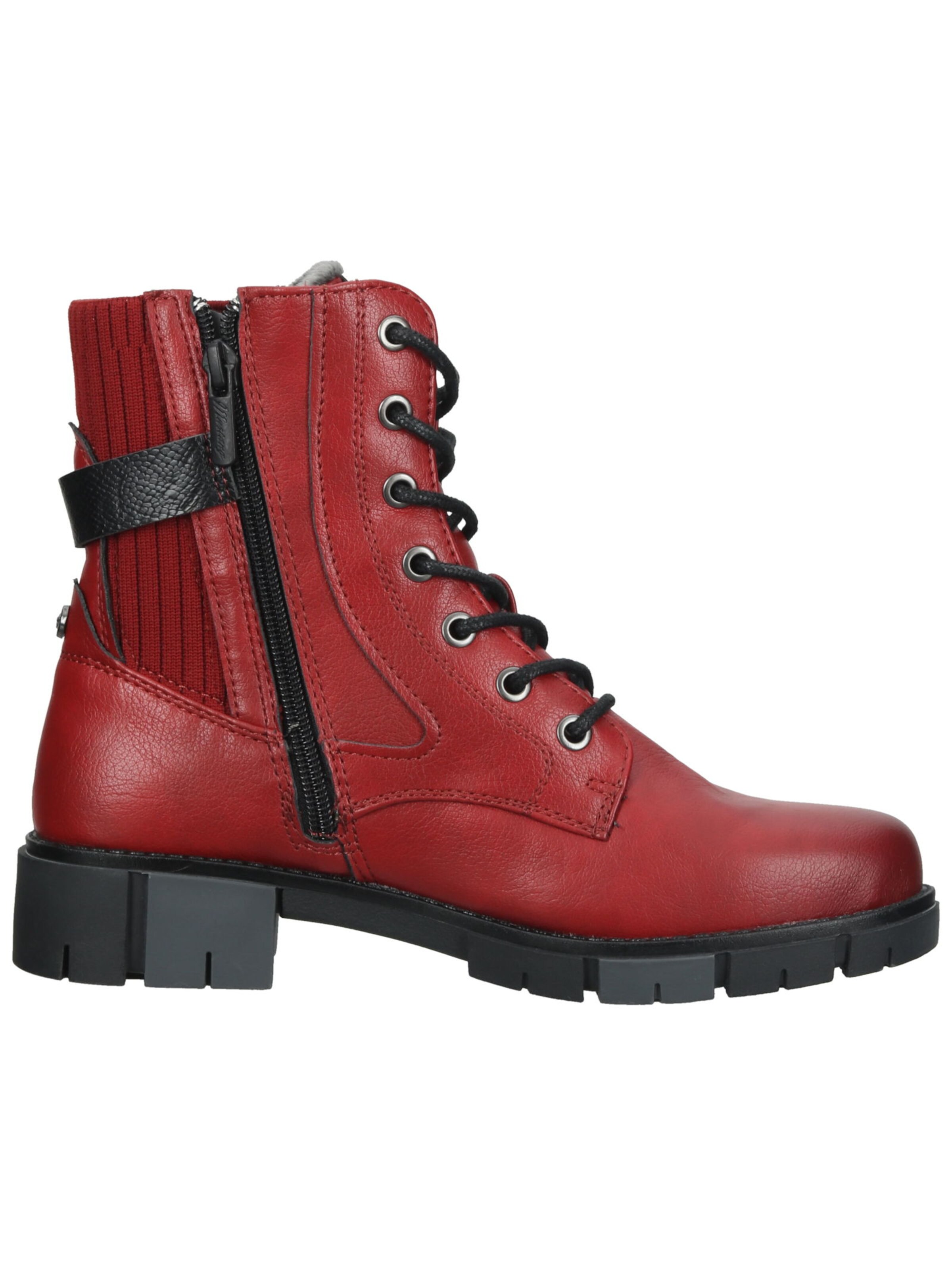 MUSTANG Schnürstiefelette in Rot