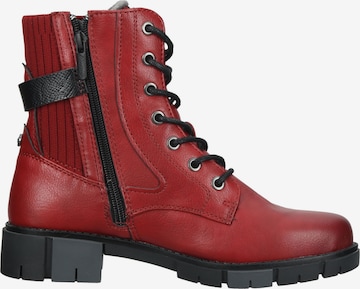 MUSTANG Lace-Up Ankle Boots in Red